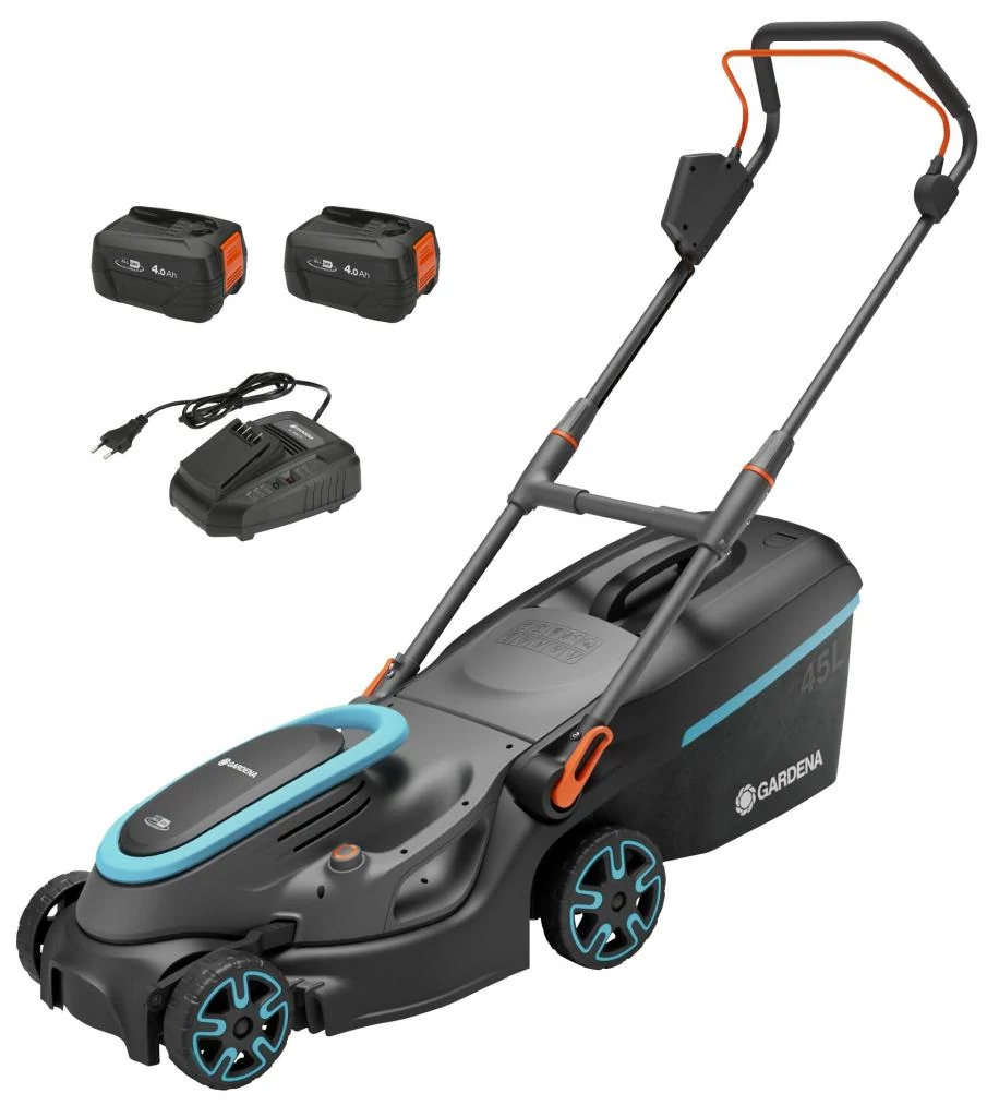 Gardena PowerMax 37/36V P4A fűnyíró akkumulátorral