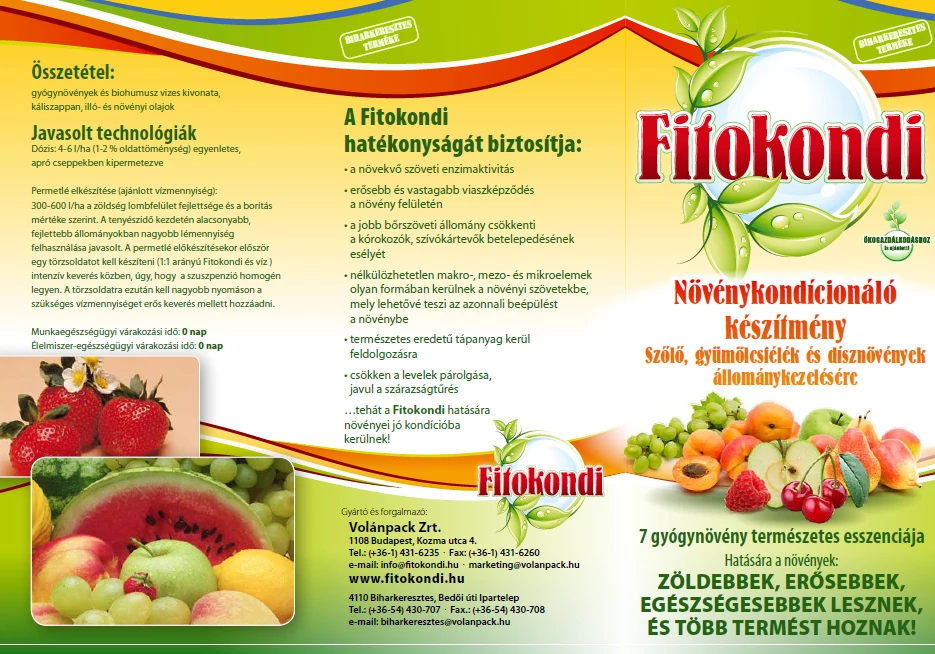 Fitokondi növénykondícionáló gyümölcsfélékhez 1l