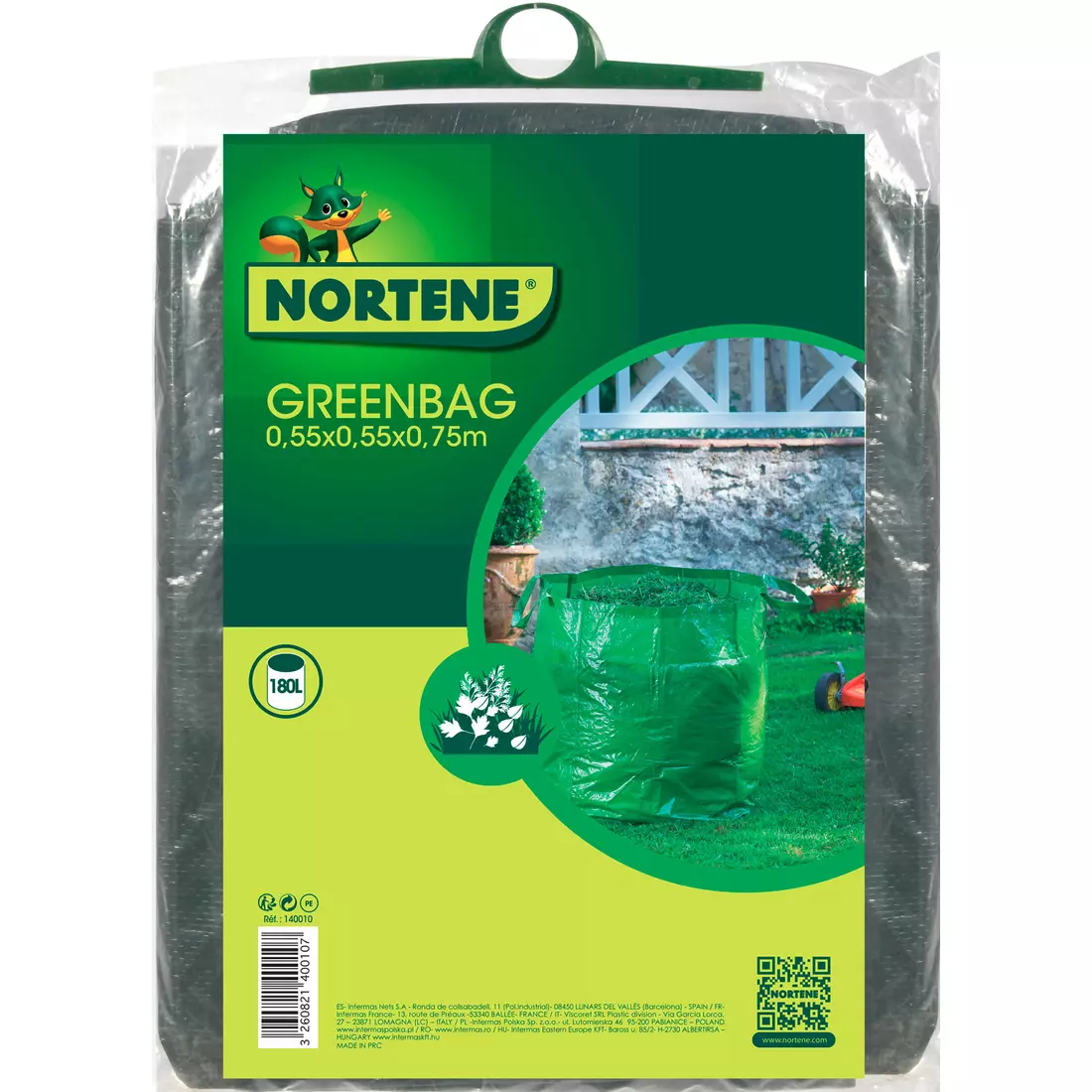 Lombgyűjtő zsák 180l NORTENE